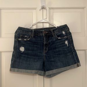Old Navy High Rise Ripped Jean Shorts